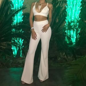 White matching set TOP & PANTS